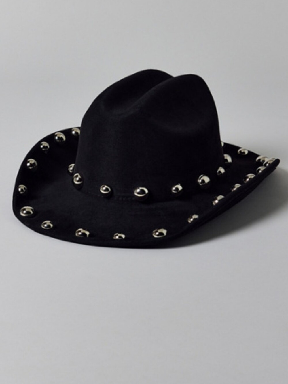 NWT Urban Outfitters Black Studded Faux Suede Women's Cowboy Hat